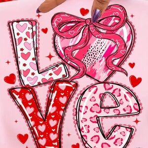 Pink and Red Love Graphic Tee